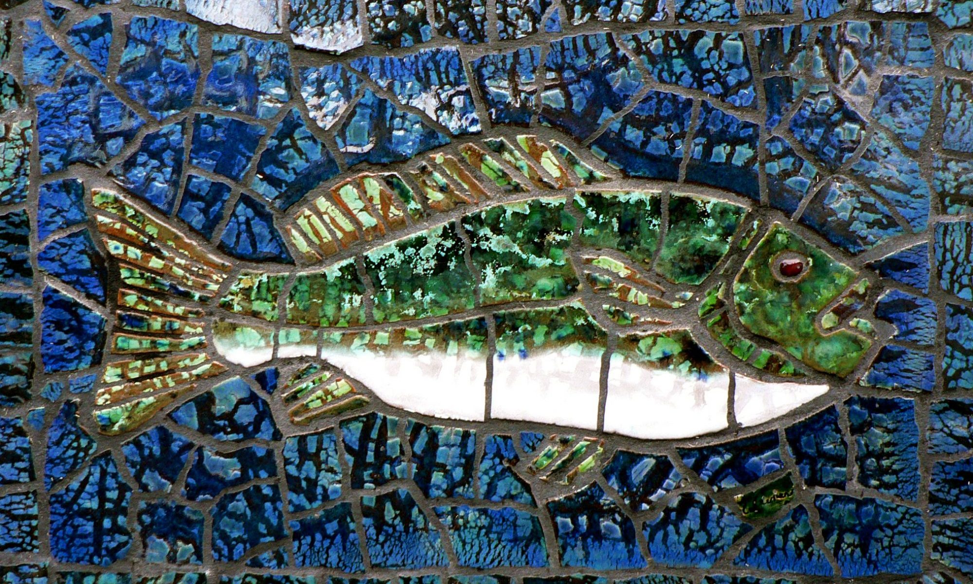 Ceramic fish mosaic